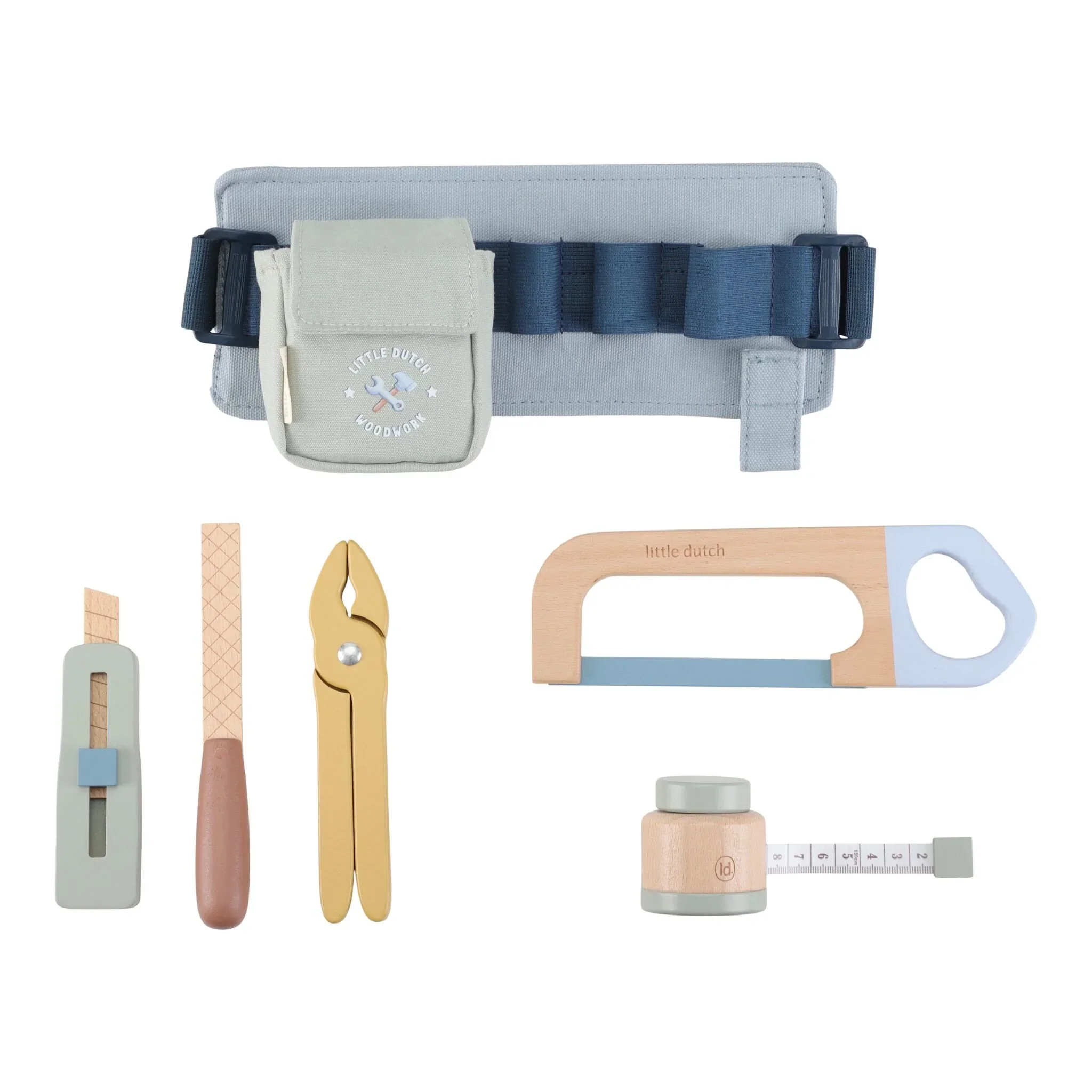 Cintura Attrezzi Cintura Portautensili in Legno Blu - Wooden Tool Belt Blue Essentials (LD2543) - immagine 4