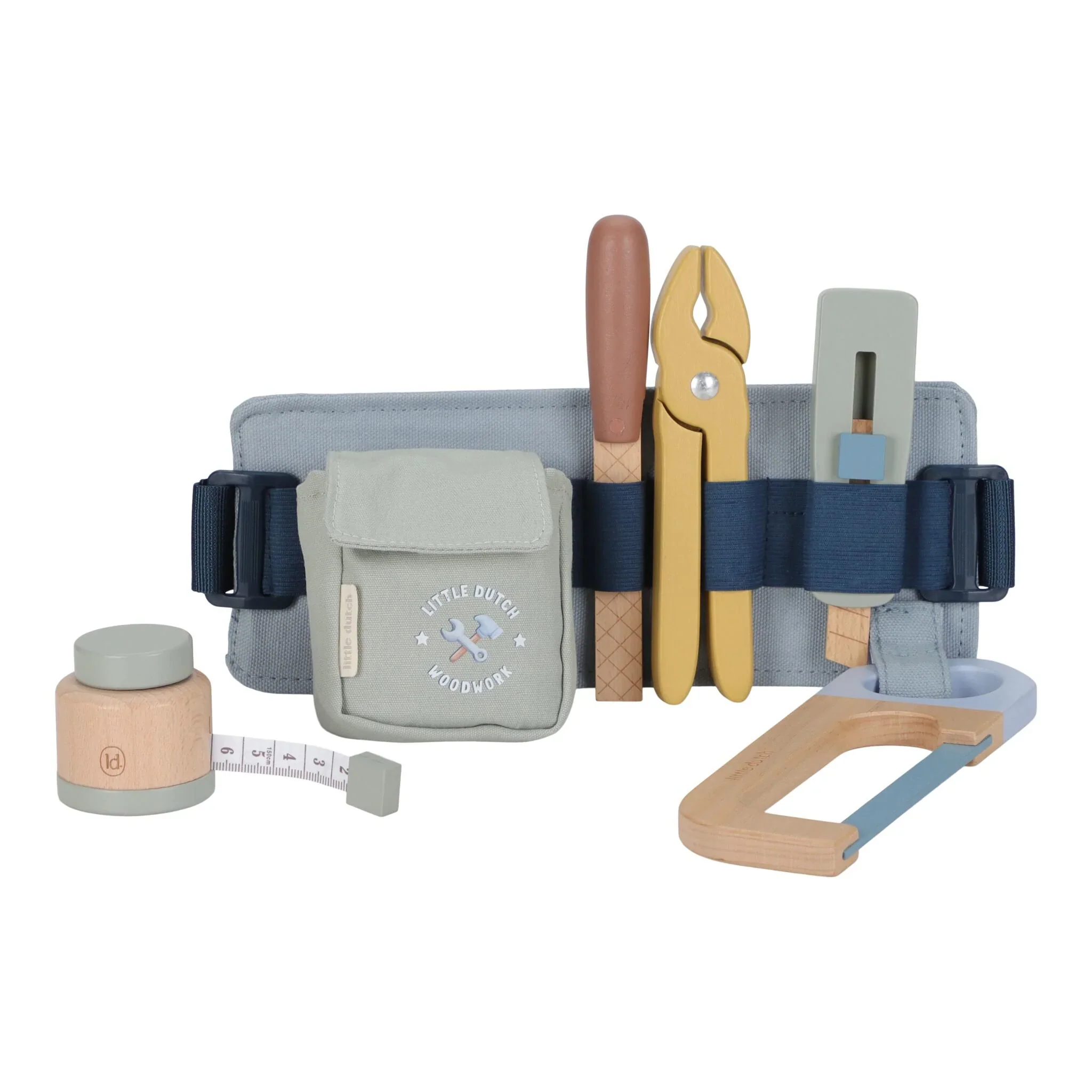 Cintura Attrezzi Cintura Portautensili in Legno Blu - Wooden Tool Belt Blue Essentials (LD2543) - immagine 2