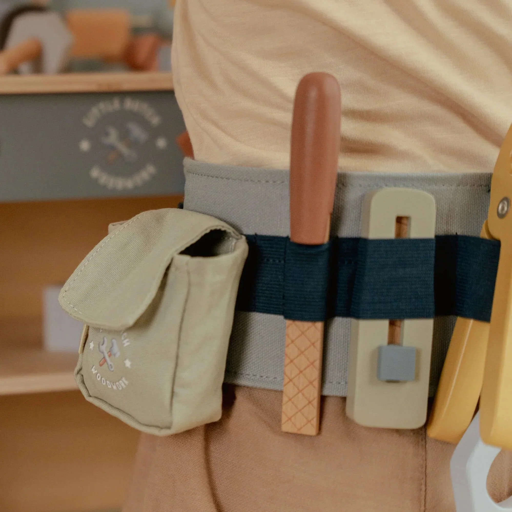 Cintura Attrezzi Cintura Portautensili in Legno Blu - Wooden Tool Belt Blue Essentials (LD2543) - immagine 7