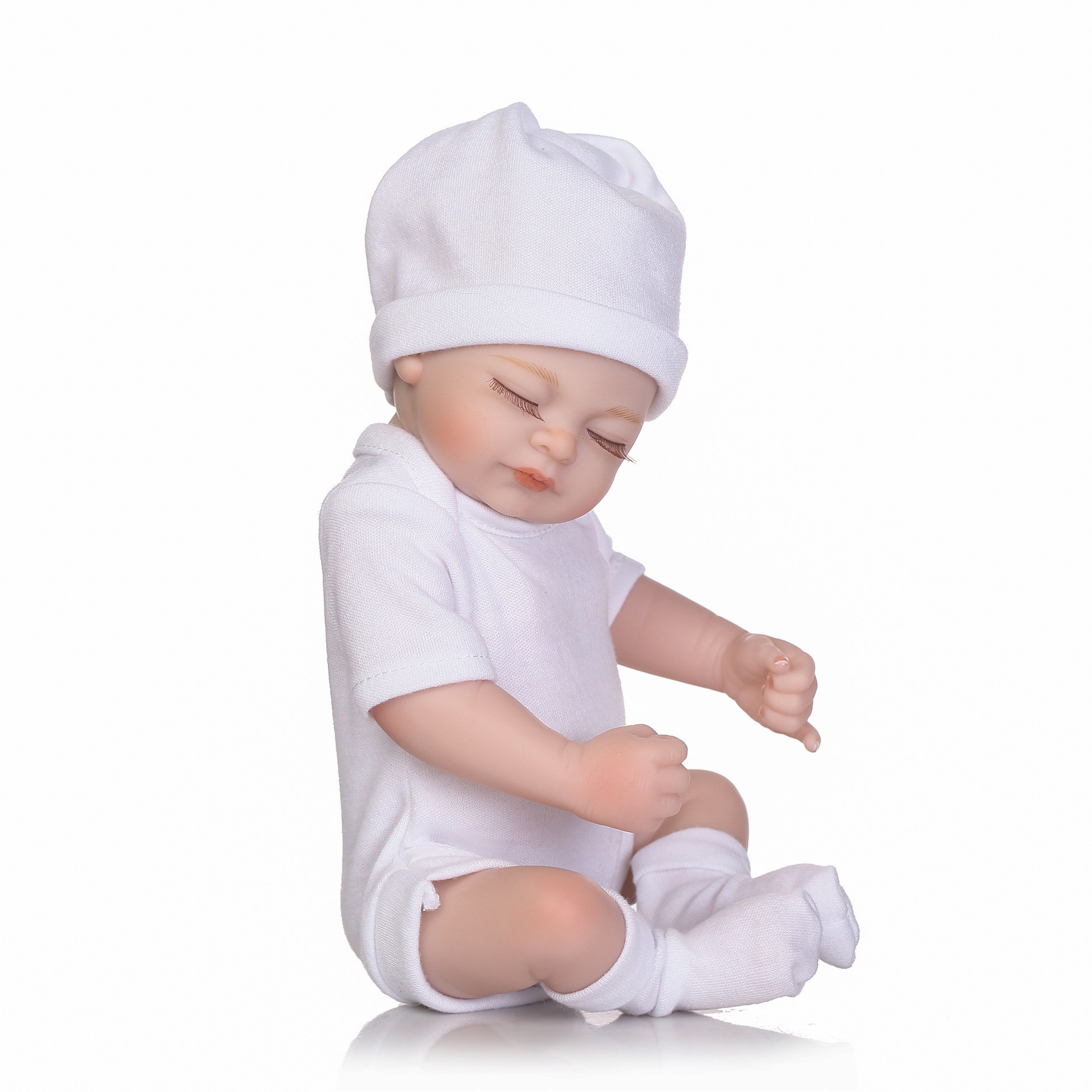 Bambola Reborn “Gelsomina” Total White - immagine 3