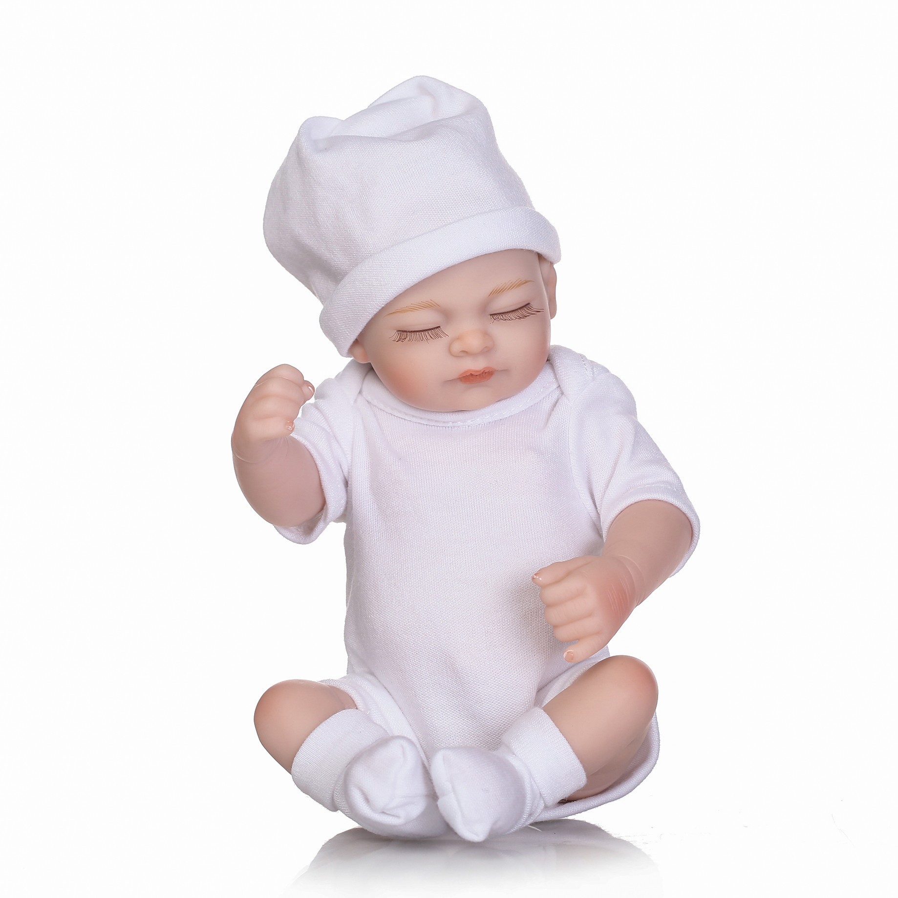 Bambola Reborn “Gelsomina” Total White - immagine 4