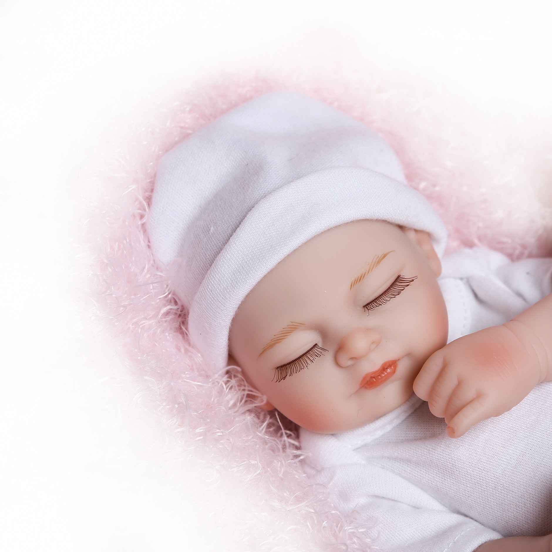 Bambola Reborn “Gelsomina” Total White - immagine 8