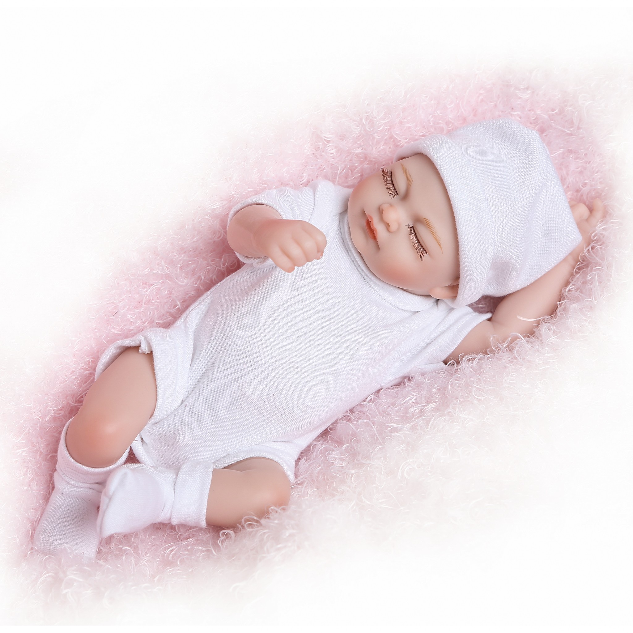 Bambola Reborn “Gelsomina” Total White - immagine 9