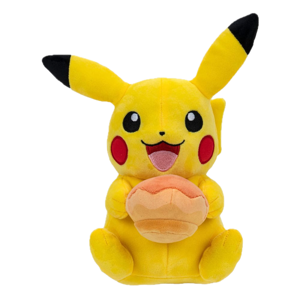 Pokémon Plush Figure Pikachu with Pecha Poké Puff (Orange) Accy 20 cm - immagine 2