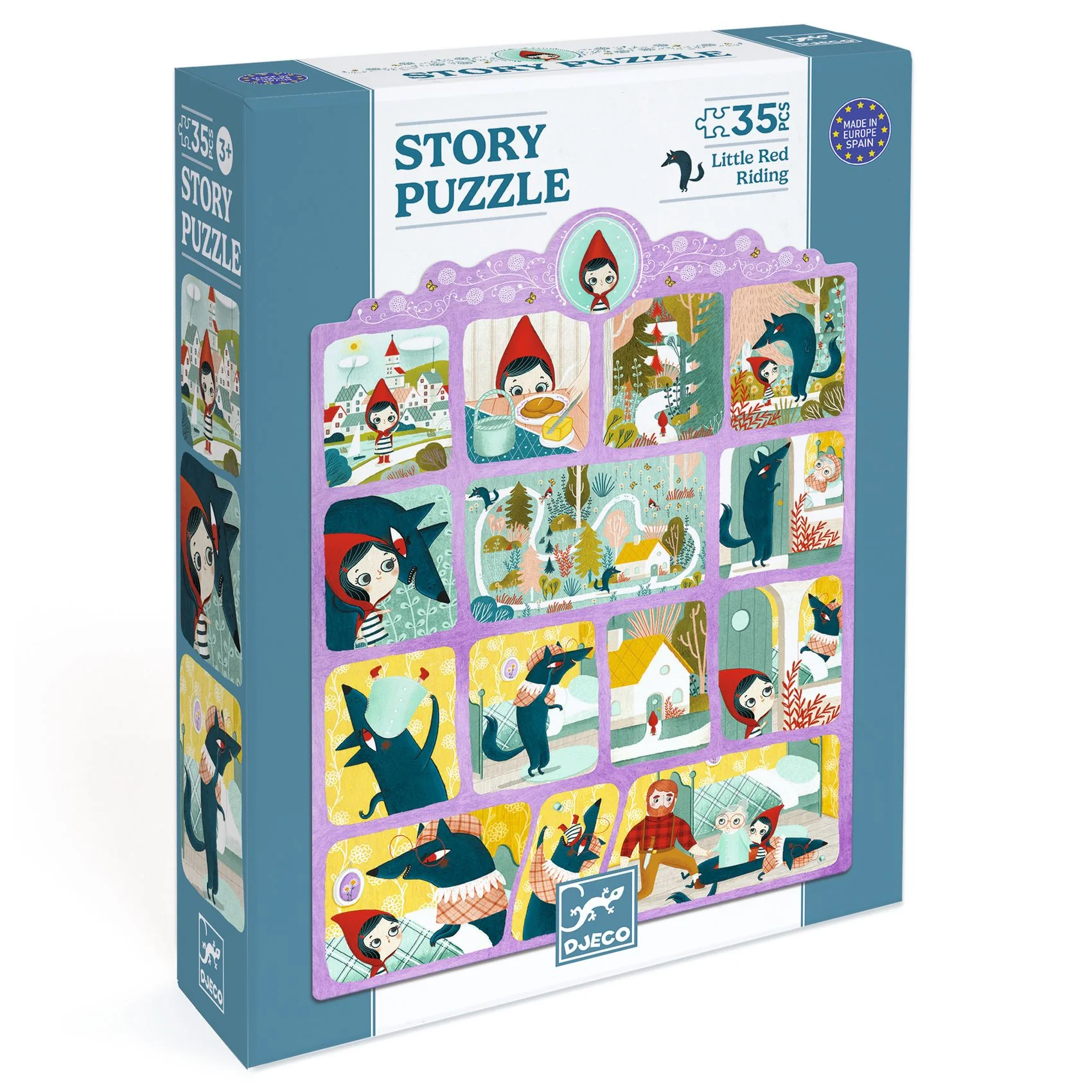 Story Puzzle Cappuccetto Rosso 35 Pcs - Story Puzzle Little Red Riding Hood - immagine 2