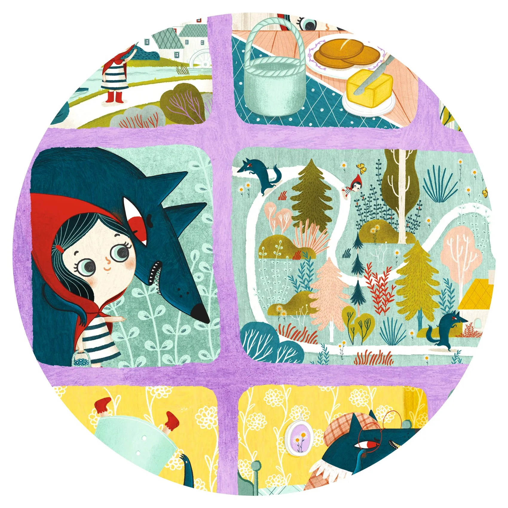Story Puzzle Cappuccetto Rosso 35 Pcs - Story Puzzle Little Red Riding Hood - immagine 4