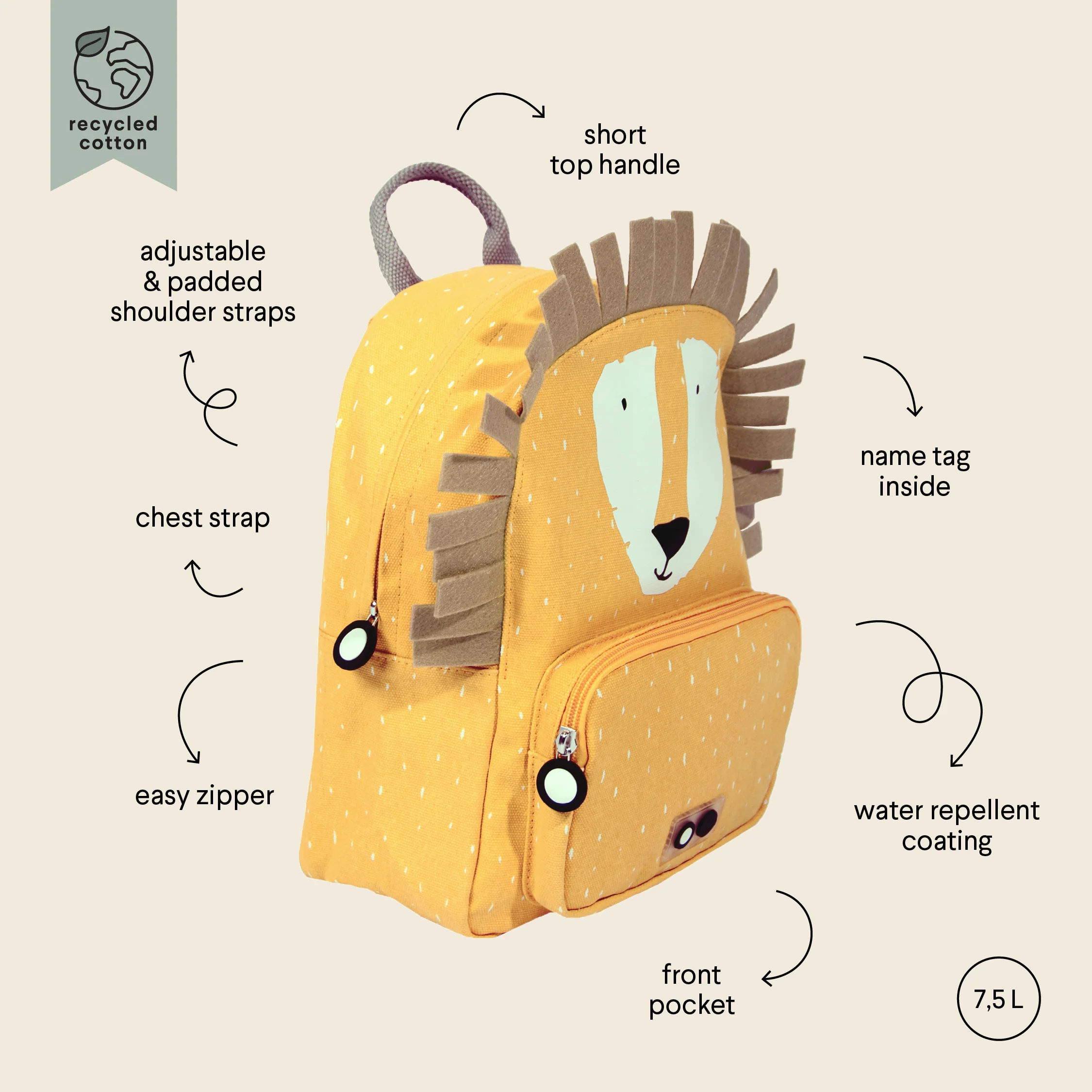 Zaino Leone Mr. Lion Backpack Small 3,25 L - immagine 4