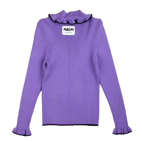 MSGM Maglia a collo alto lilla bambina - immagine 3