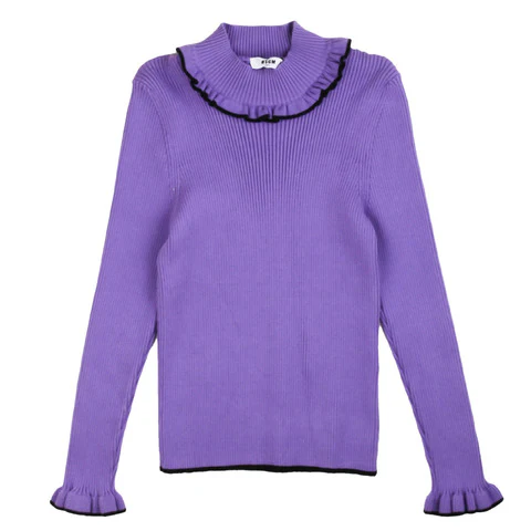 MSGM Maglia a collo alto lilla bambina - immagine 2